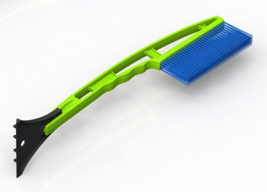 Щетка со скребком Oktan 420 мм цвет зеленый