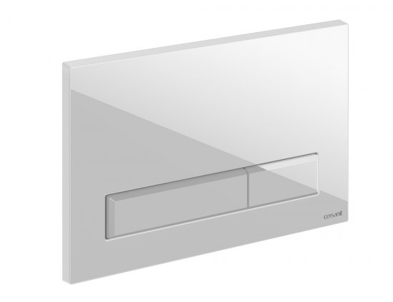 Клавиша смыва Cersanit Blick 64113, пластик, цвет белый матовый