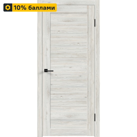 Дверь межкомнатная глухая с замком и петлями в комплекте Тиволи 80x200 см ПВХ цвет рустик серый