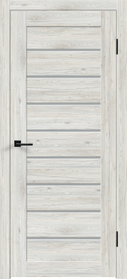 Дверь межкомнатная остекленная с замком и петлями в комплекте Тиволи 90x200 см ПВХ цвет рустик серый