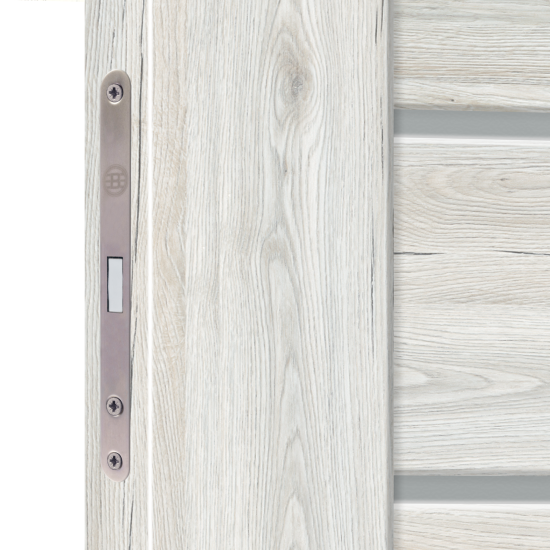 Дверь межкомнатная остекленная с замком и петлями в комплекте Тиволи 90x200 см ПВХ цвет рустик серый