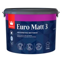 Краска интерьерная Tikkurila/Tikkivala Euro Matt 3 база А белая 9 л