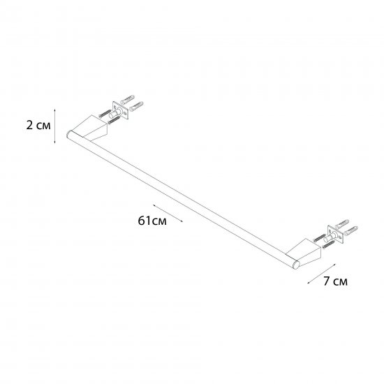Держатель для полотенец Fixsen Trend Graphite FX-98001, цвет графит