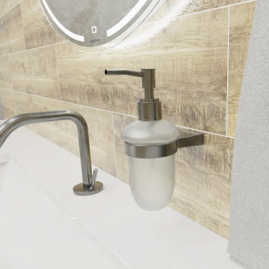 Дозатор для жидкого мыла Fixsen Trend Graphite FX-98012, подвесной, цвет графит