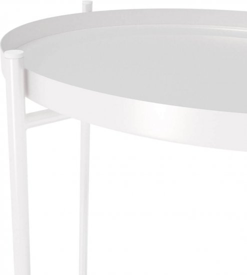 Столик кофейный Sheffilton Walle с двумя подносами круглый 38x38x52 см белый