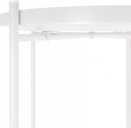 Столик кофейный Sheffilton Walle с двумя подносами круглый 38x38x52 см белый