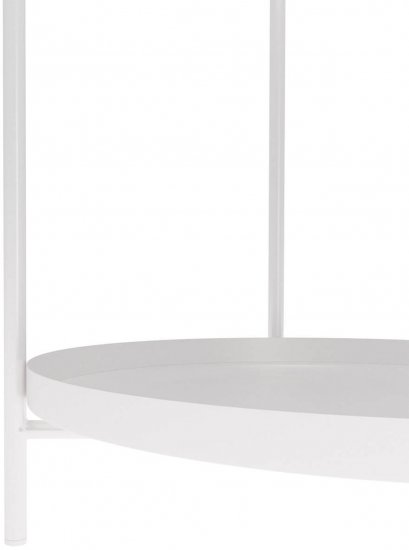 Столик кофейный Sheffilton Walle с двумя подносами круглый 38x38x52 см белый