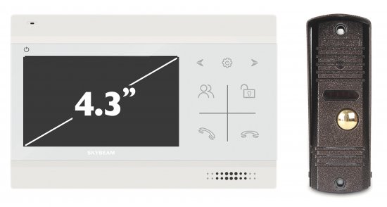 Комплект видеодомофона Skybeam 600TVL 4.3