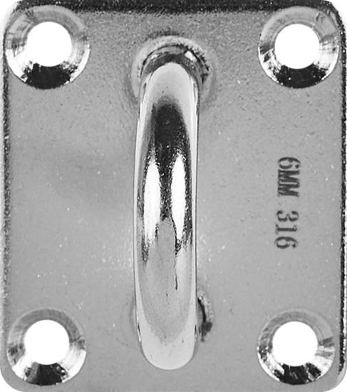 Проушина на планке 6x40x35 мм нержавеющая сталь