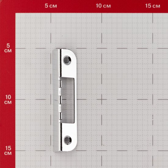 Планка ответная для врезного замка угловая хром (680187)