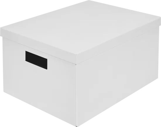 Коробка для хранения 35x20x27 см картон цвет белый 2 шт
