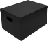 Коробка для хранения 35x20x27 см картон цвет черный 2 шт