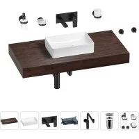 Комплект мебели для ванной комнаты с раковиной Wellsee Genuine Tree