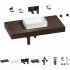 Комплект мебели для ванной комнаты с раковиной Wellsee Genuine Tree