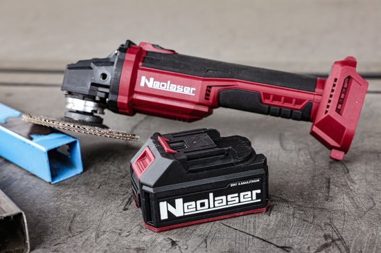 УШМ аккумуляторная бесщеточная Neolaser ACCUM2, 20 В Li-ion 2x4 Ач, 125 мм