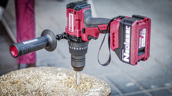 Дрель-шуруповерт аккумуляторная бесщеточная ударная Neolaser NCDB-120, 20 В Li-ion 2x4 Ач