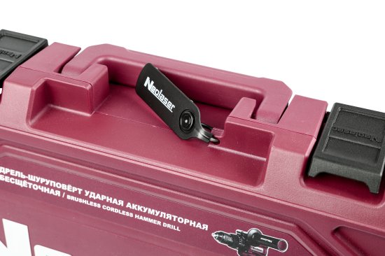 Дрель-шуруповерт аккумуляторная бесщеточная ударная Neolaser NCDB-120, 20 В Li-ion 2x4 Ач