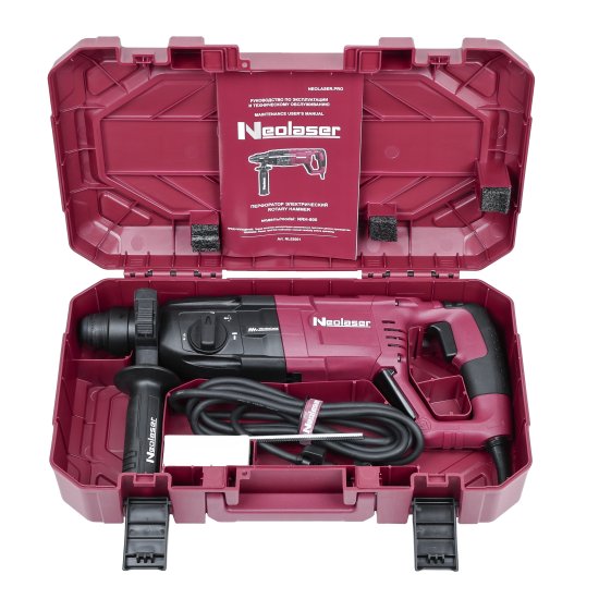 Перфоратор сетевой SDS-plus Neolaser NRH-800, 800 Вт, 3.8 Дж