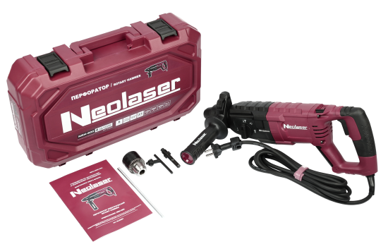 Перфоратор сетевой SDS-plus Neolaser NRH-800, 800 Вт, 3.8 Дж