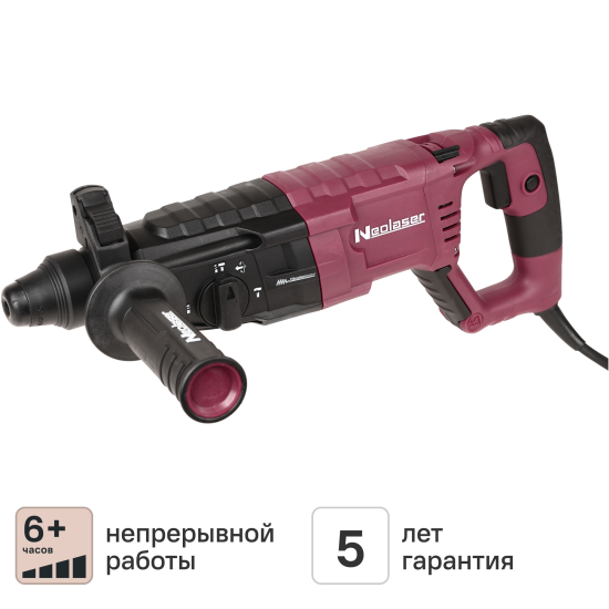 Перфоратор сетевой SDS-plus Neolaser NRH-800, 800 Вт, 3.8 Дж
