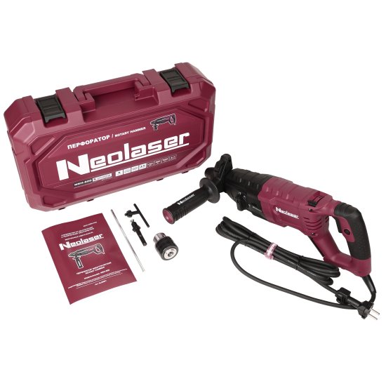 Перфоратор сетевой SDS-plus Neolaser NRH-800, 800 Вт, 3.8 Дж