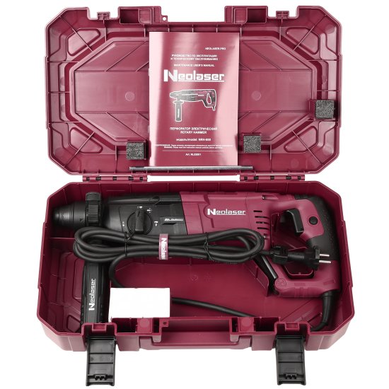 Перфоратор сетевой SDS-plus Neolaser NRH-800, 800 Вт, 3.8 Дж