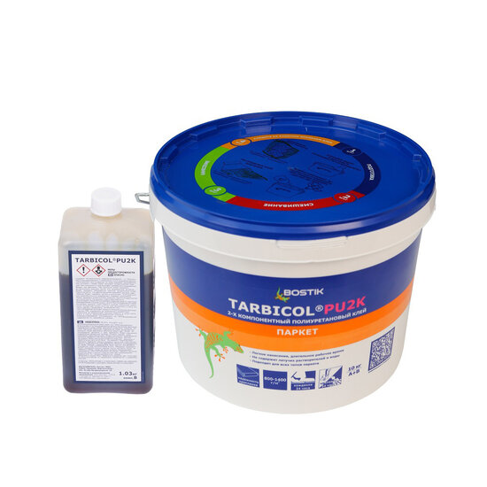 Клей для паркета полиуретановый Bostik Tarbicol PU 2K двухкомпонентный 10 кг