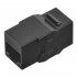 Переходник компьютерный Hyperline RJ45 8P8C CAT6 черный (444915)