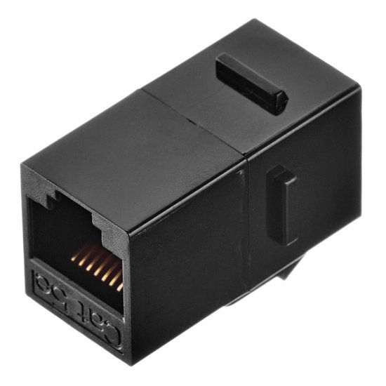 Переходник компьютерный Hyperline RJ45 8P8C CAT5e черный (444914)