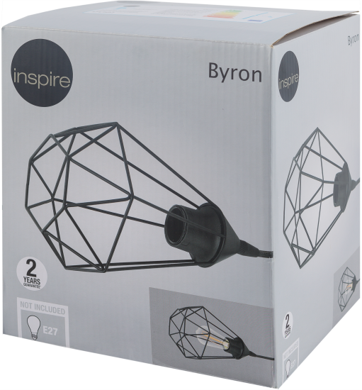 Настольная лампа декоративная Inspire Byron цвет черный