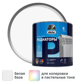 Эмаль для радиаторов Dufa Aqua-Heizkorperlack глянцевая цвет белый 0.75 л
