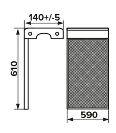 Экран декоративный металлический Evecs ДМЭР 610х590 мм белый 6-ти секционный