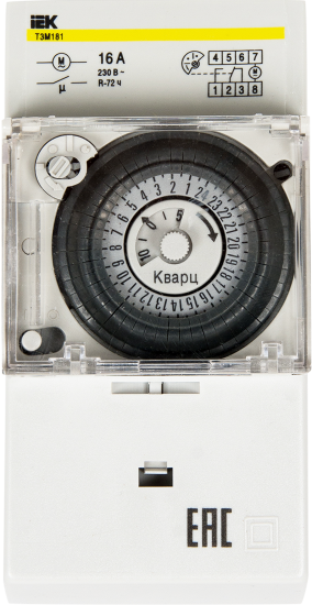 Таймер аналоговый ТЭМ181 на DIN-рейку, 16 А, 230 В