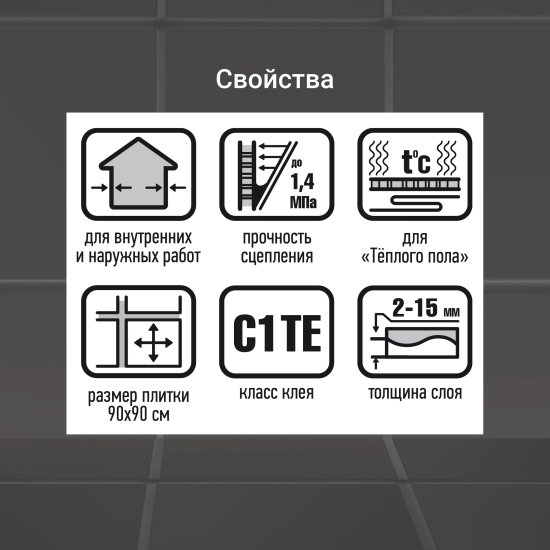 Клей для плитки Unis Плюс 25 кг