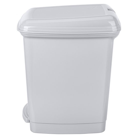 Бак для мусора с педалью Каплен 7 л цвет светло-серый