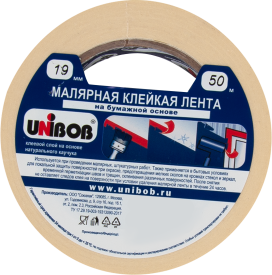 Лента малярная Unibob 19 мм x 50 м