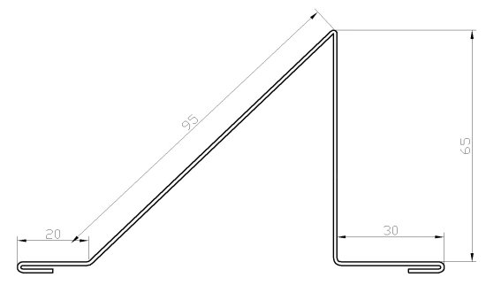 Снегозадержатель для металлической кровли планка 2 м RAL 3005 красный