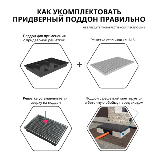 Поддон придверный 600x400 мм пластик