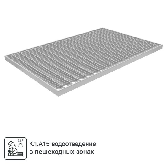 Решётка придверная 590x390 мм сварная сталь