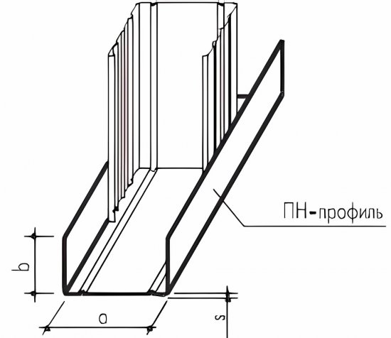 Профиль направляющий (ПН-4) Knauf 0.6 мм 75x40x3000 мм