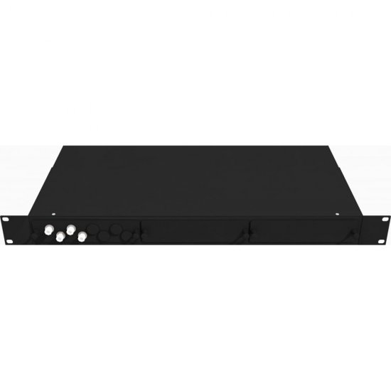 Укомплектованный многомодовый стоечный оптический кросс TopLan КРС-Top-1U-04FC/U-OM2-BK