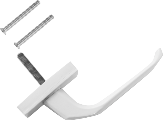 Ручка с винтами, металл, цвет белый