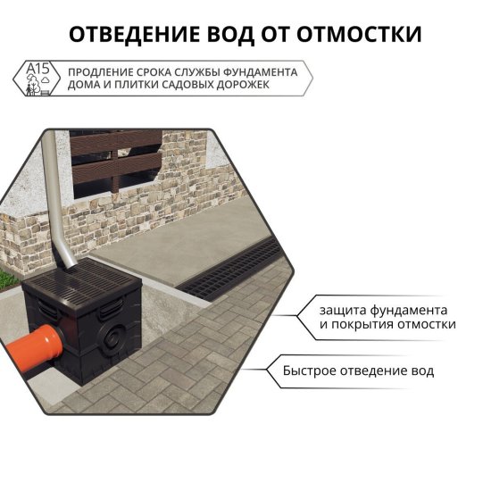 Канал пластиковый DN100 1000x145x80 мм