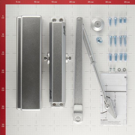 Доводчик дверной Lavelly (80-120 кг) серебро