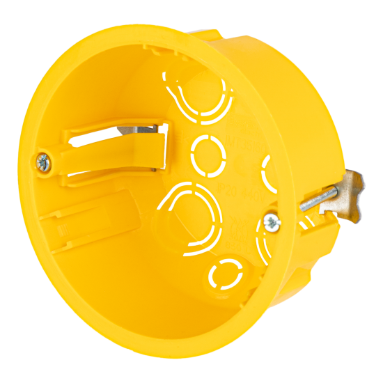 Коробка распределительная круглая Systeme Electric 80x45 мм цвет жёлтый