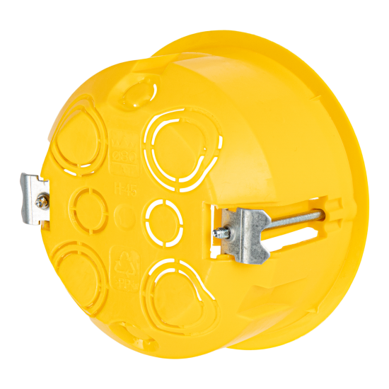 Коробка распределительная круглая Systeme Electric 80x45 мм цвет жёлтый