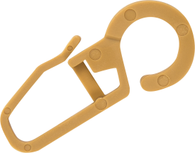 Крючок на кольцо для штор на штанговый карниз 2 см цвет бежевый 20 шт.