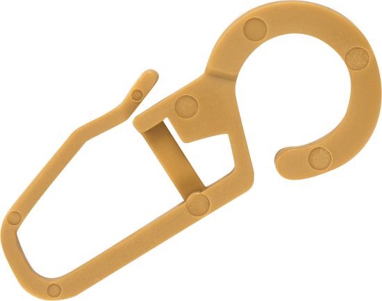 Крючок на кольцо для штор на штанговый карниз 2 см цвет бежевый 20 шт.