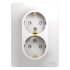 Двухместная розетка Systeme Electric Glossa