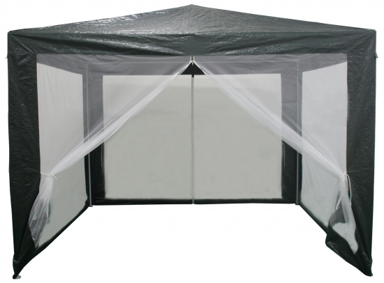 Павильон садовый 3x3 м зелёный, антимоскитная сетка